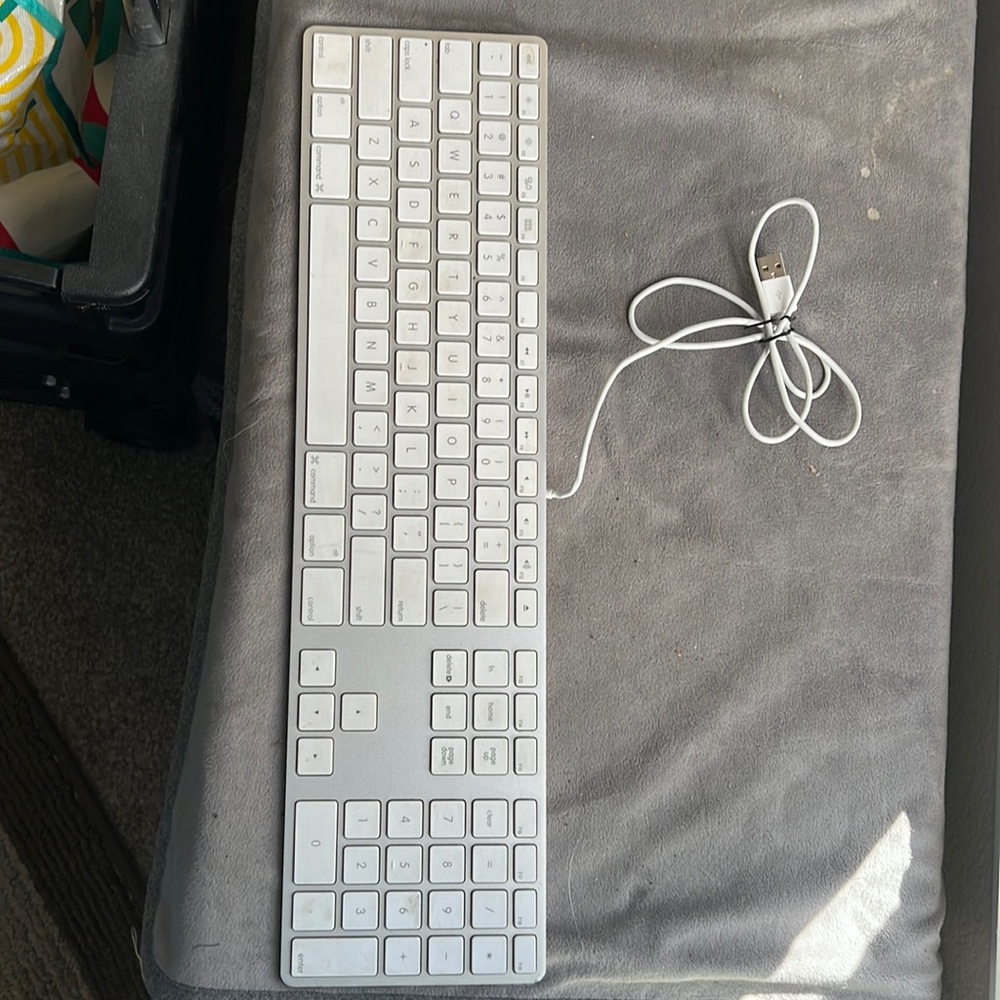 APPLE Keyboard Model A1243 USB Wired Aluminum Keyboard